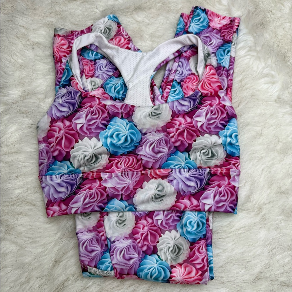 Floral Sports Bra and Leggings Set